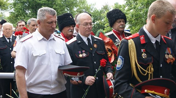 Казаки Екатеринодарского районного казачьего общества приняли участие в Тиховских поминовениях