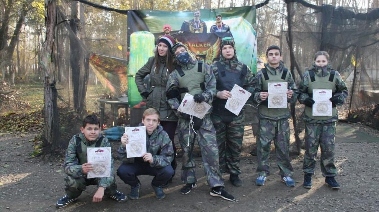 Учащиеся школы №16 - лучшие в пейнтболе в Прикубанском округе
