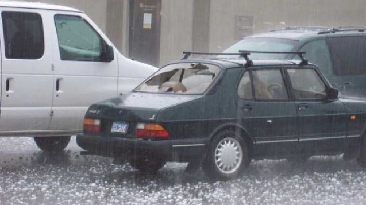 Сильный град