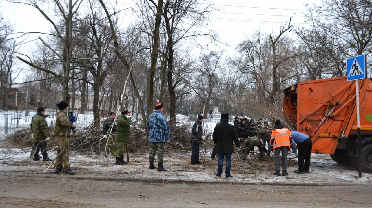Казаки приняли участие в ликвидации последствий стихии