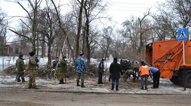 Казаки приняли участие в ликвидации последствий стихии
