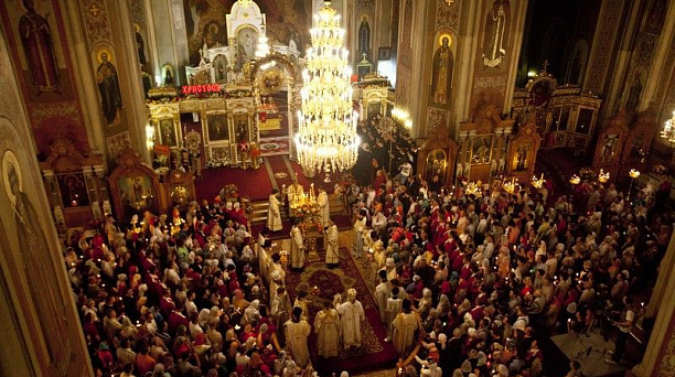 Православные христиане Краснодара отмечают Светлое Христово Воскресение