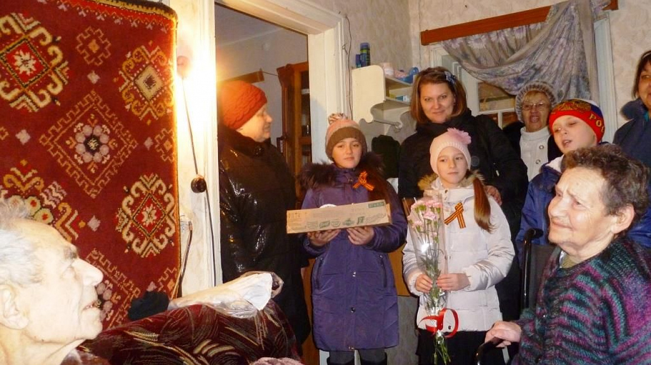 поздравление ветерана ВОВ, освободителя г. Краснодара Гарбер А.Б.