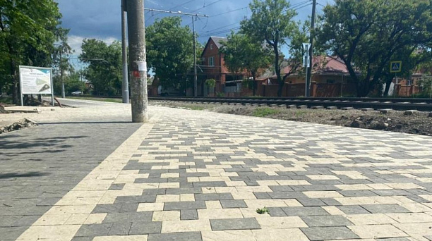 Благоустройство сквера им. Льва Толстого в Краснодаре выполнено более чем на треть