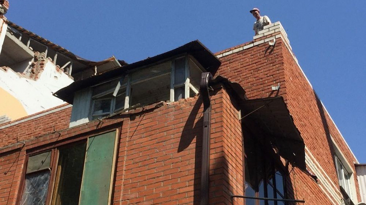 В Краснодаре восстановлен повреждённый взрывом газа подъезд дома по ул. Славянской