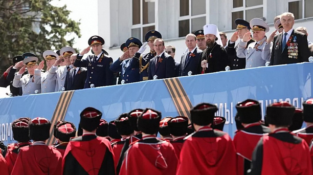 Казаки города Краснодара приняли участие в мероприятиях, посвящённых 77-й годовщины Победы