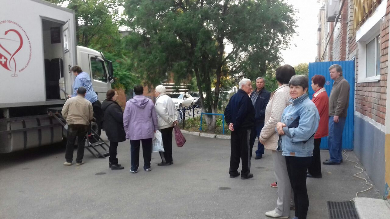 Жители дома по улице Красных Зорь, 23, прошли бесплатное комплексное медицинское обследование
