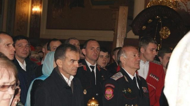 Казаки приняли участие в пасхальном богослужении