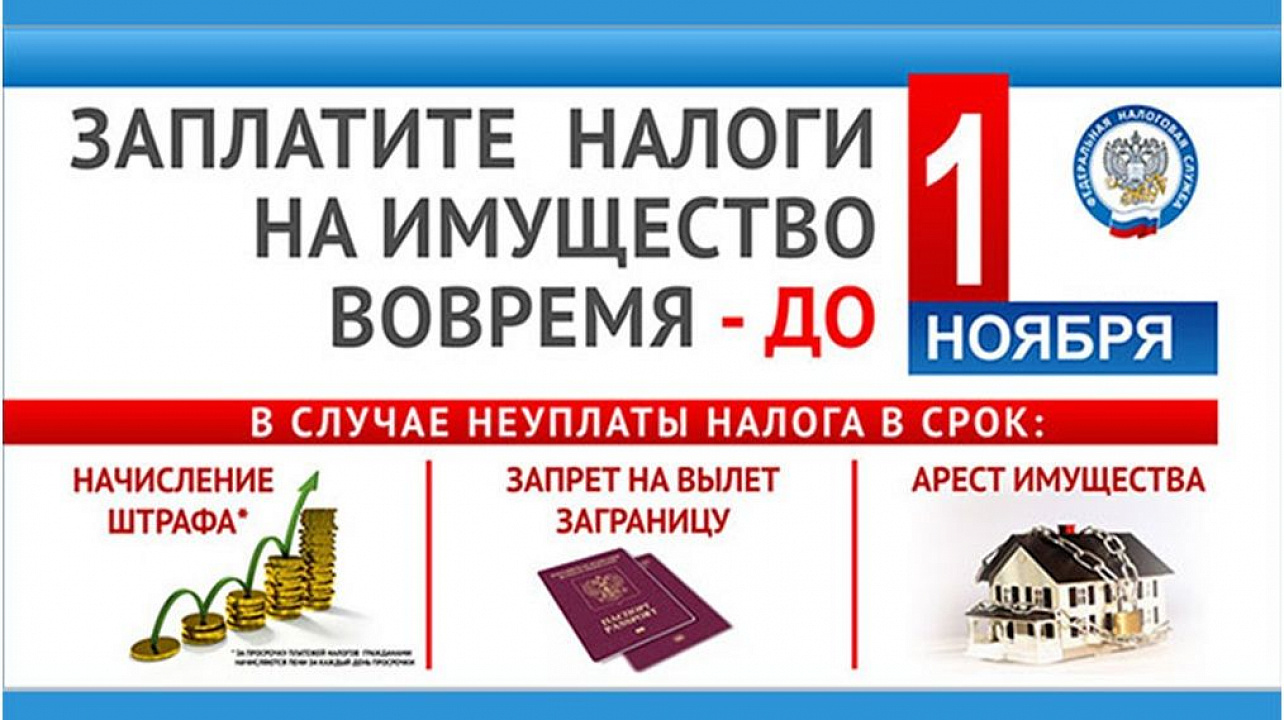 Близятся к завершению срок уплаты налогов на имущество