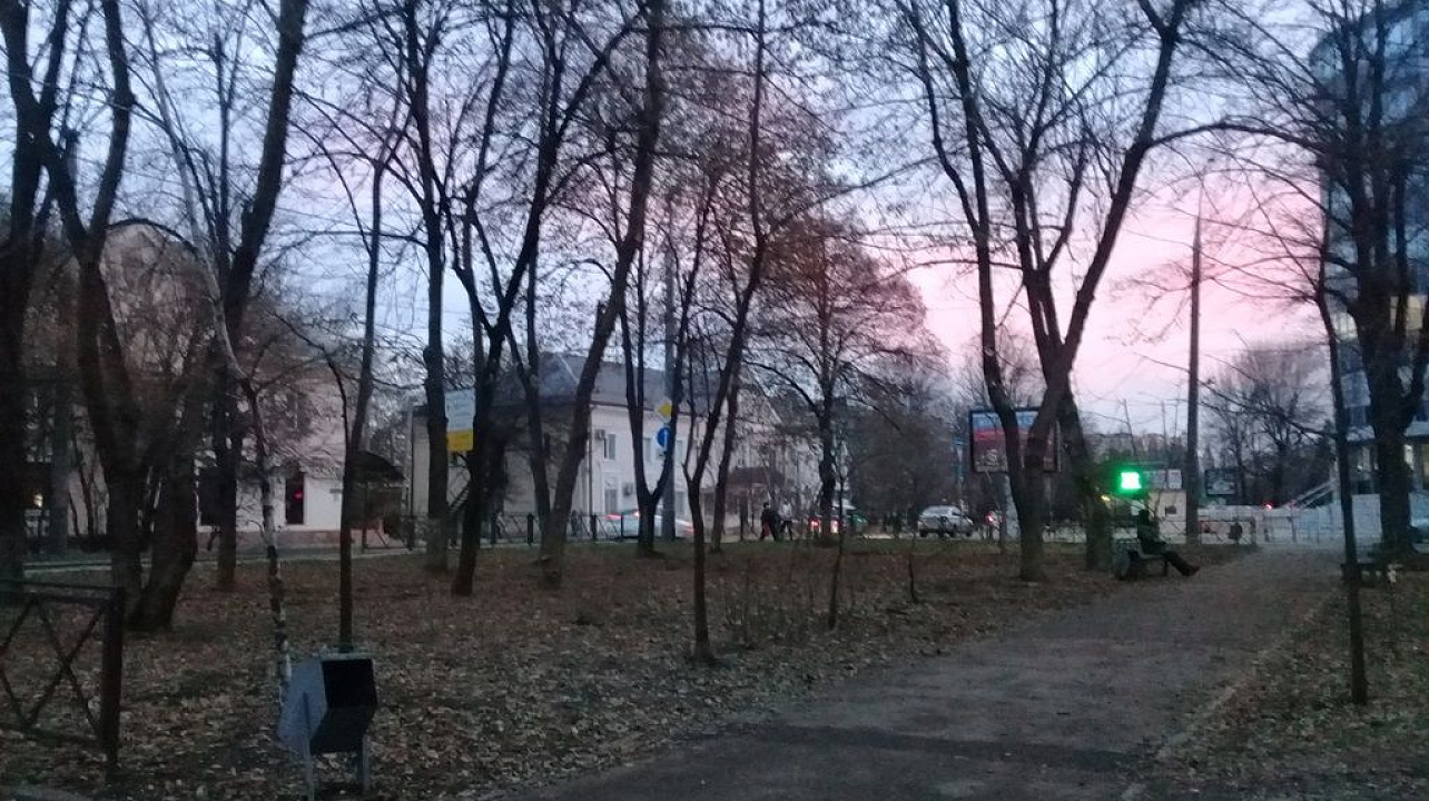 В сквере на улице Морской началось благоустройство