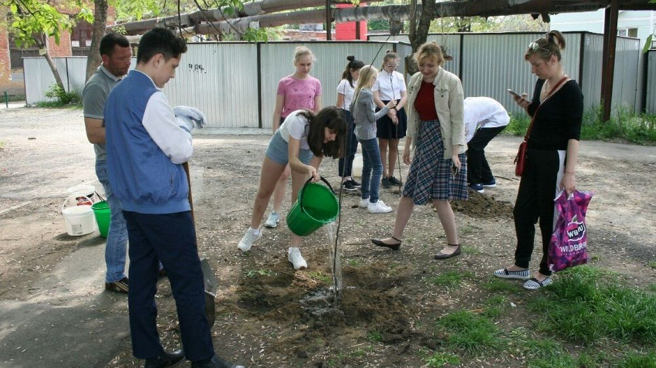 Учащиеся лицея № 64 присоединились к челленджу «Краснодар -10 тысяч деревьев»