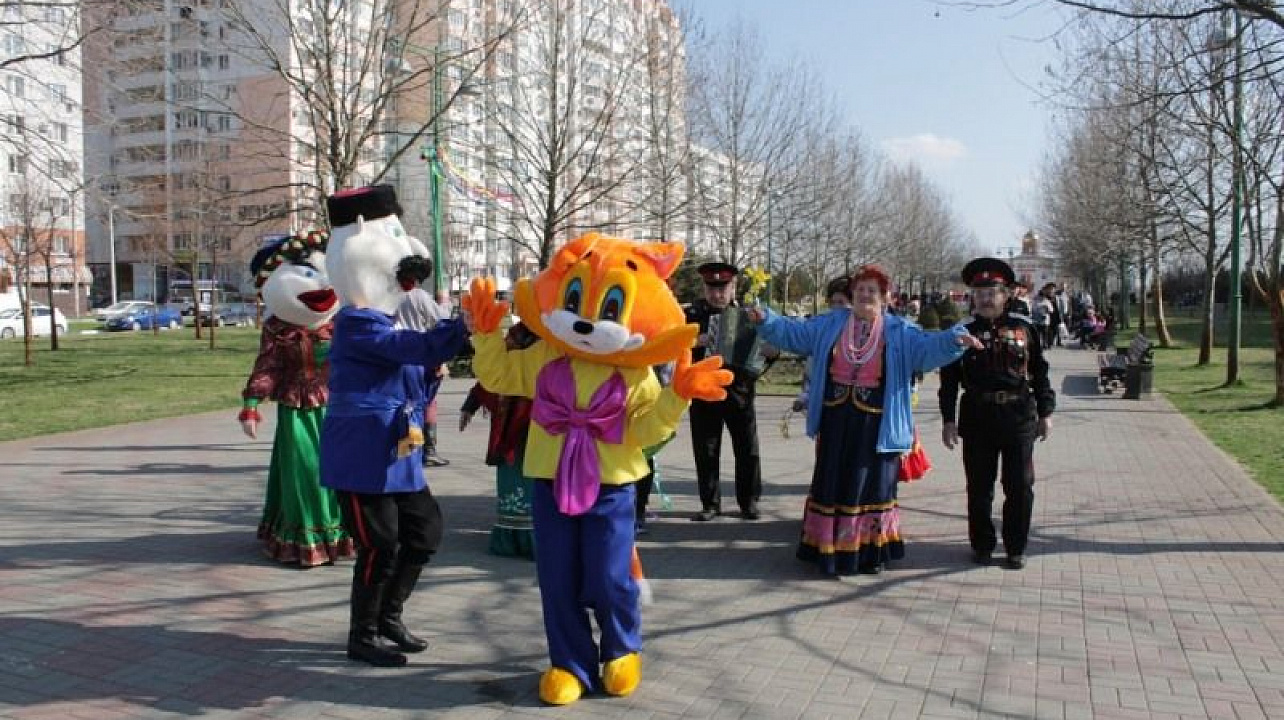 В Юбилейном микрорайоне прошли масленичные гулянья