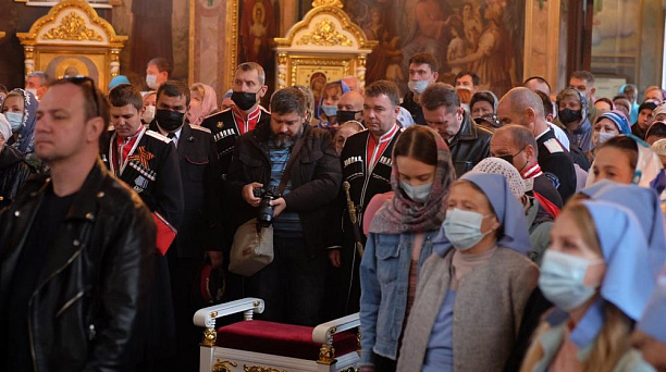 Престольный праздник Храма Иконы Божией Матери Целительница отметили казаки