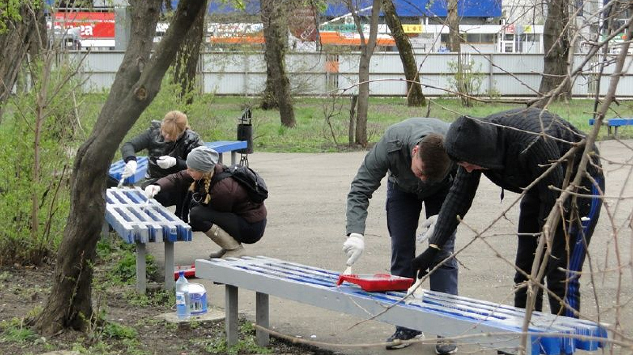 Жители Центрального округа приняли участие во Всекубанском субботнике