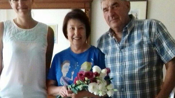 Семью Лях из Прикубанского округа поздравили с 40-летием супружеской жизни