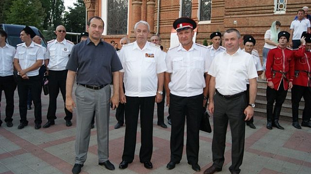 Казаки приняли участие во встрече мощей Святого праведного воина Федора Ушакова