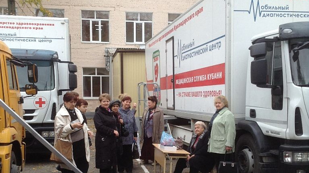 Жители Центрального округа прошли обследование в Мобильном центре Краевой клинической больницы №1 им. проф. С.В. Очаповского