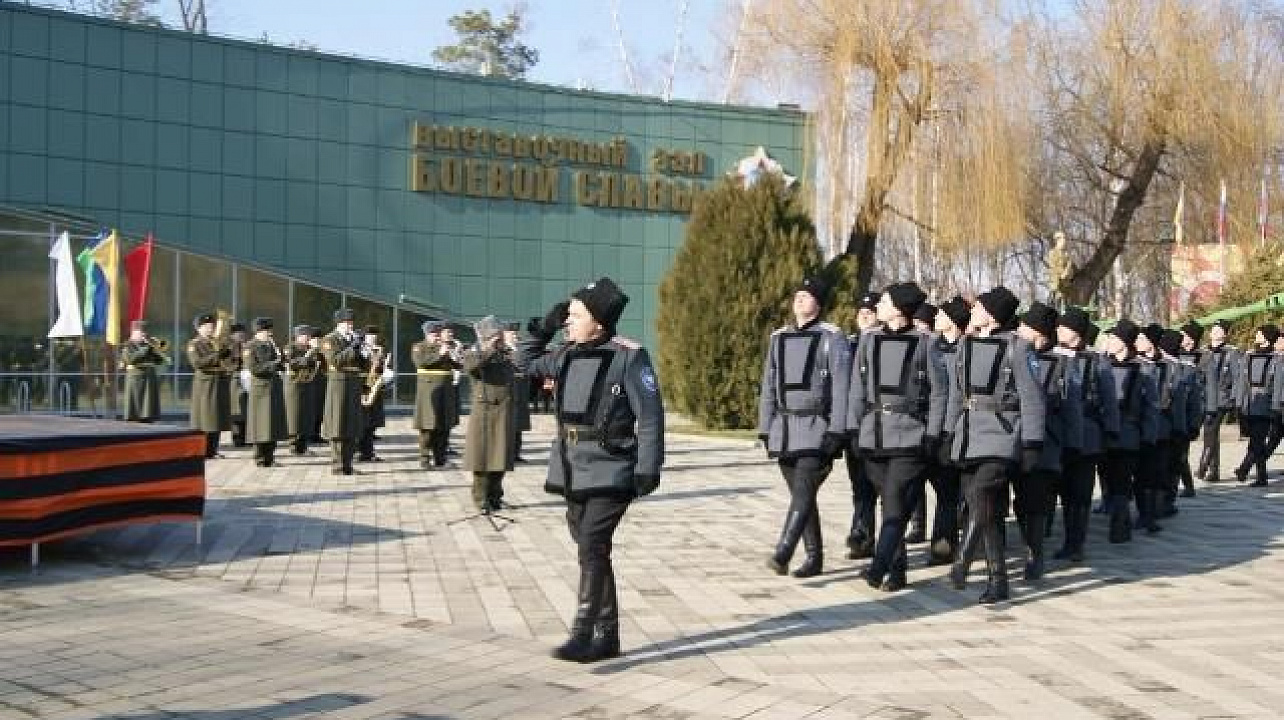 Казаки приняли участие в открытии месячника оборонно-массовой и военно-патриотической работы