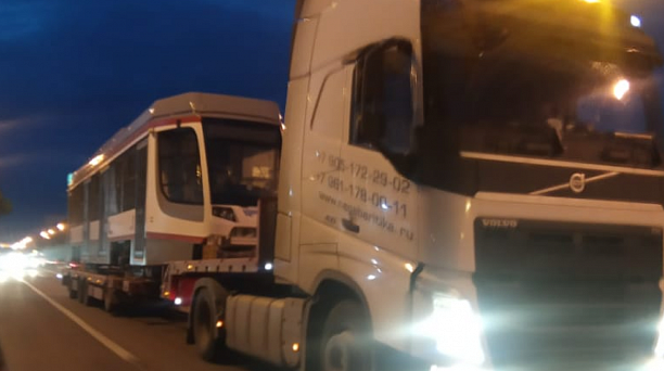 Еще два новых трамвая из партии 2020 г. прибыли в Краснодар из Усть-Катава