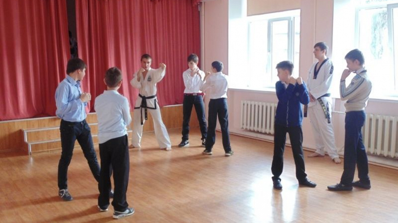 В школе № 34 прошел мастер-класс «Боевое искусство тхэквондо»