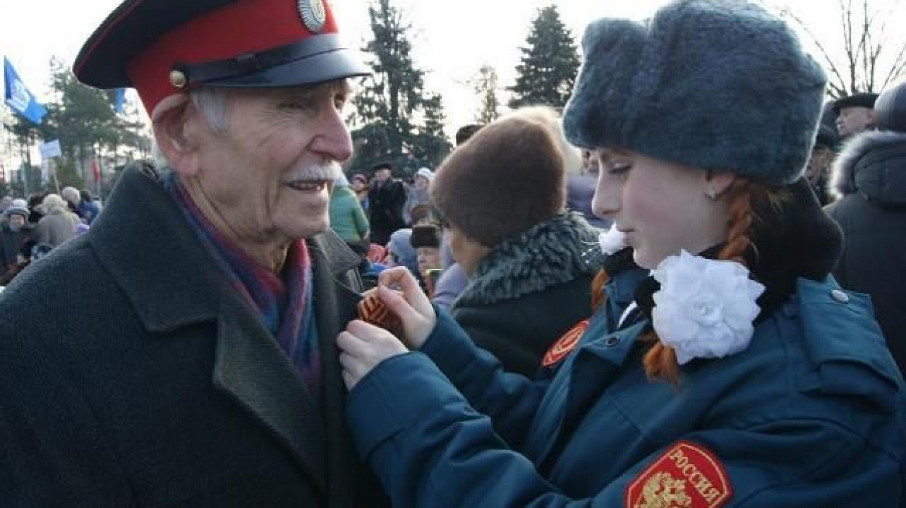 Казаки приняли участие в открытии месячника оборонно-массовой и военно-патриотической работы