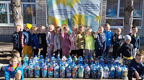 34,5 кг крышек собрали воспитанники детского сада, участвуя в экологической акции