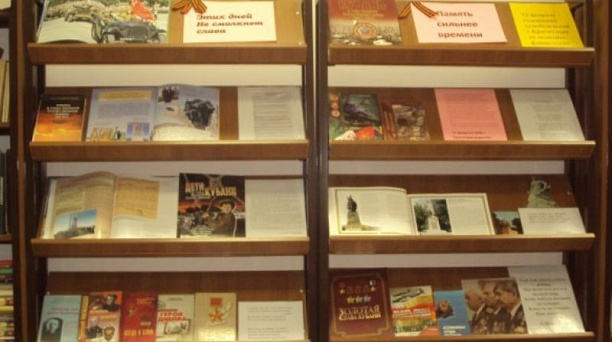 В библиотеке школы № 35 организована выставка «Когда стою у вечного огня»