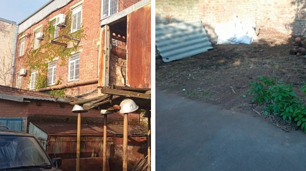 В Центральном округе демонтировали самовольное строение