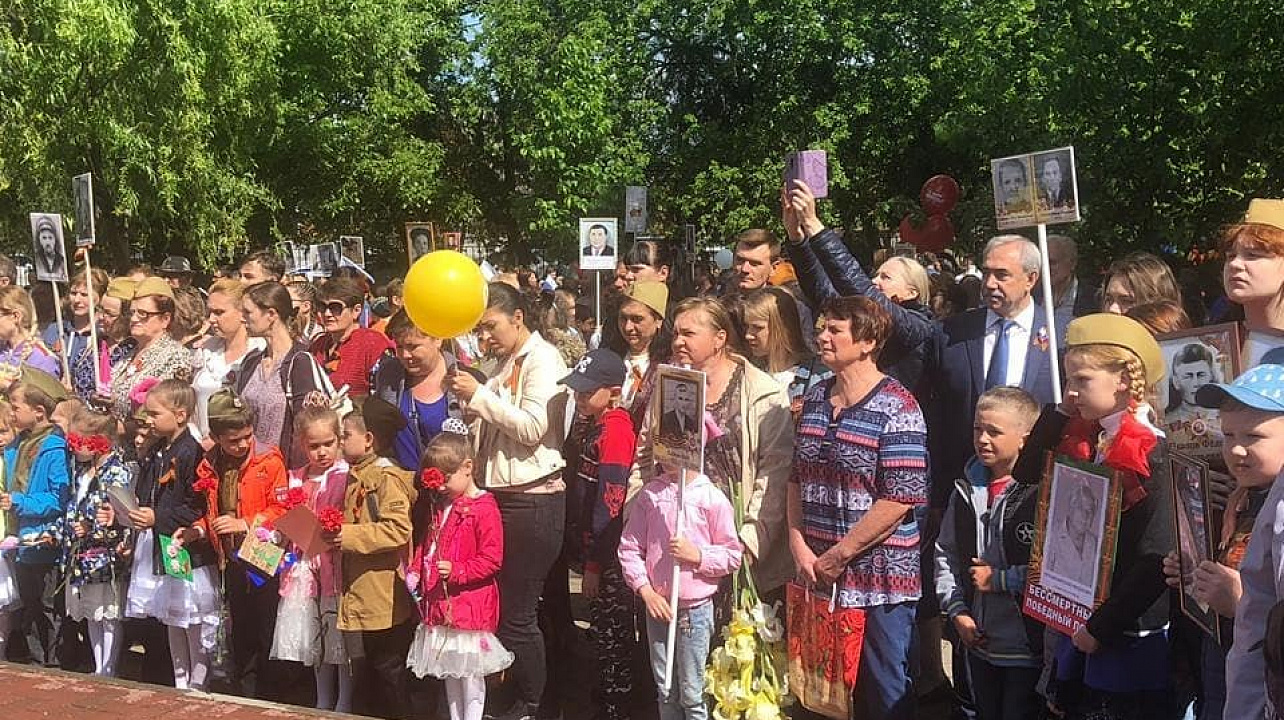 Шествием колонн "Бессмертного полка" встретили День Победы в станице Елизаветинской