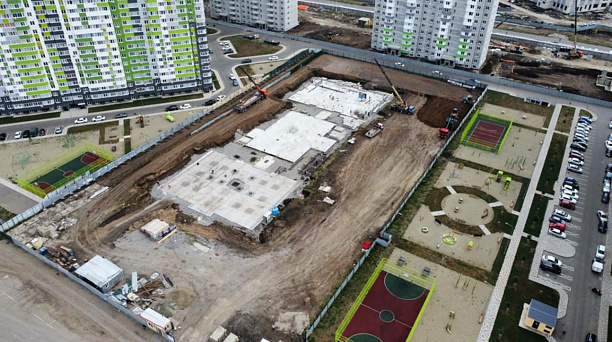 В Краснодаре идёт закладка фундамента детского сада по ул. им. Генерал-лейтенанта Александра Сапрунова