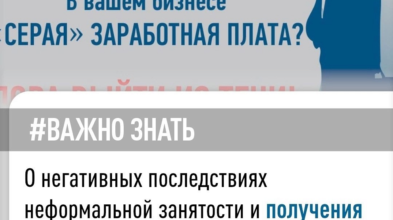 Сложившаяся ситуация с неформальной занятостью и получением «серой» заработной платы является одной из самых актуальных и злободневных проблем 