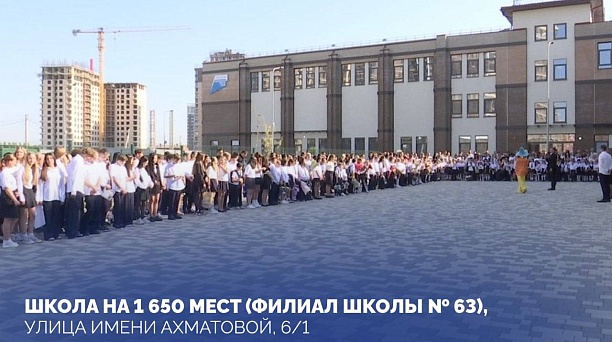 В Краснодаре в День знаний открыли пять новых школ и два учебных блока 