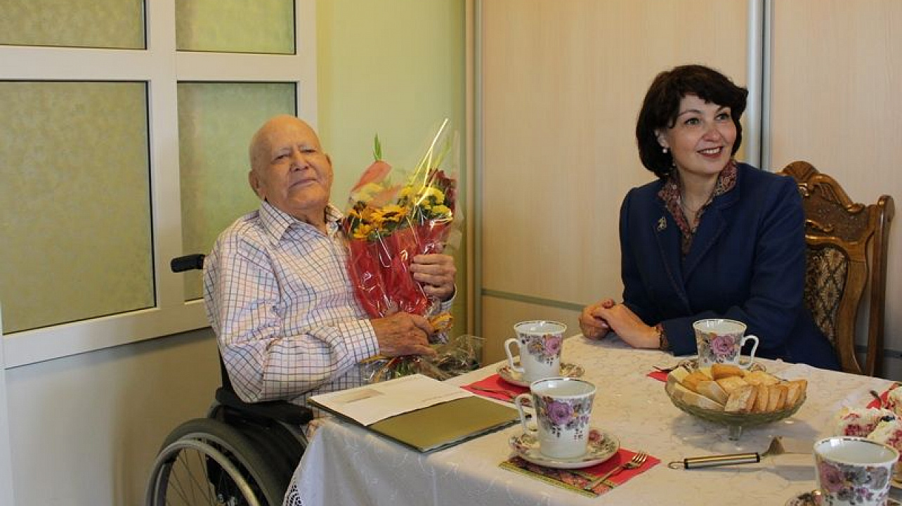 В день города Краснодара участник ВОВ Михаил Иванович Мошкин отметил 100-летний юбилей