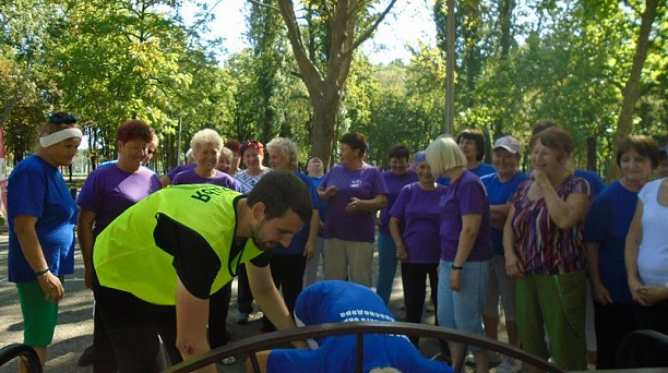 Союз пенсионеров Карасунского округа сдает нормы ГТО