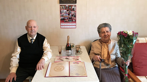 Семья Аникиенко из Прикубанского округа отметила бриллиантовый юбилей супружеской жизни