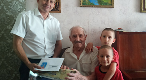 Сегодня участник Великой Отечественной войны Петр Петрович Баринов отметил 95-летний юбилей
