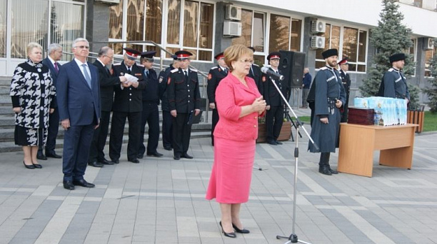 Смотр казаков-дружинников