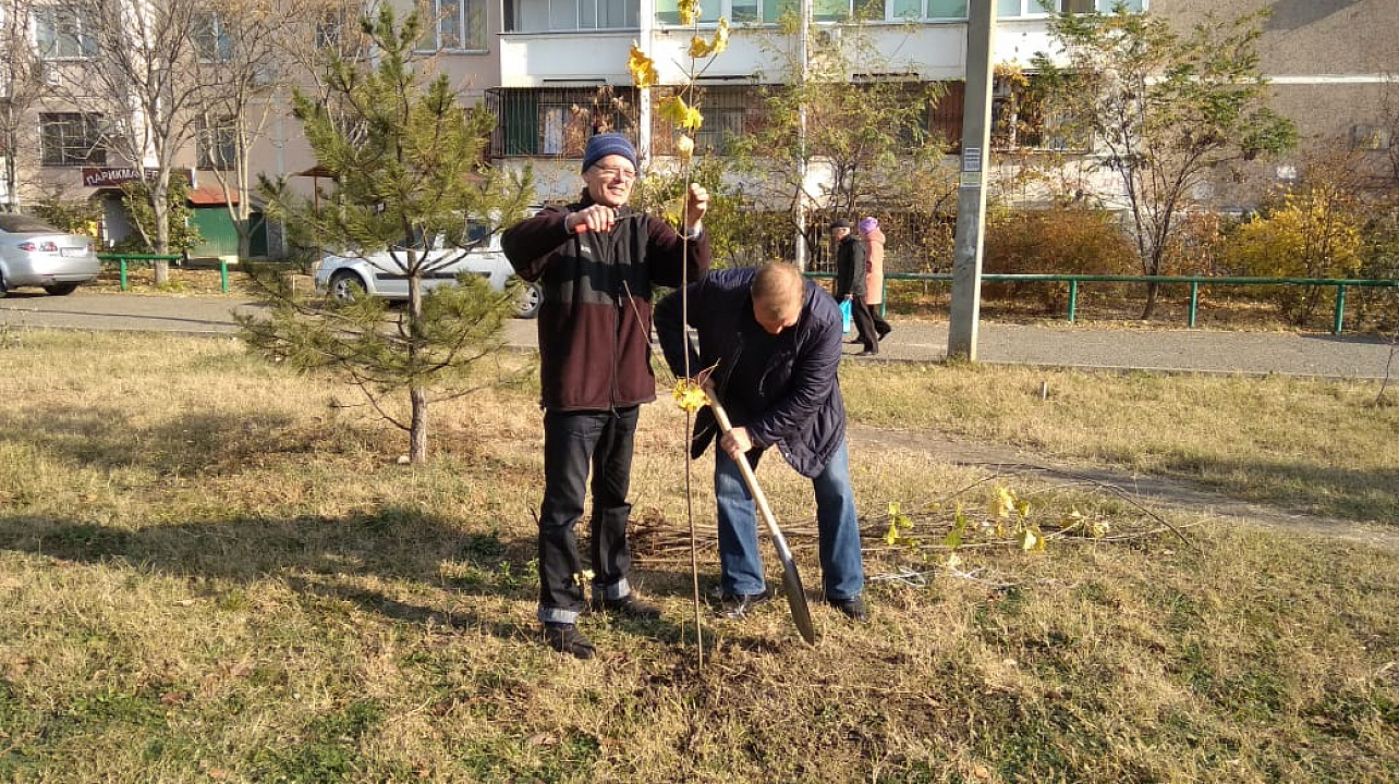 В Юбилейном микрорайоне прошел «зеленый» субботник