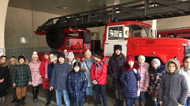 Уроки мужества в пожарной части № 1