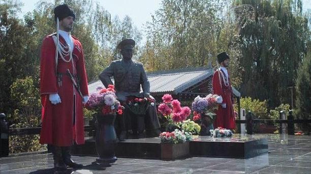 Казаки почтили память Героя России Геннадия Трошева