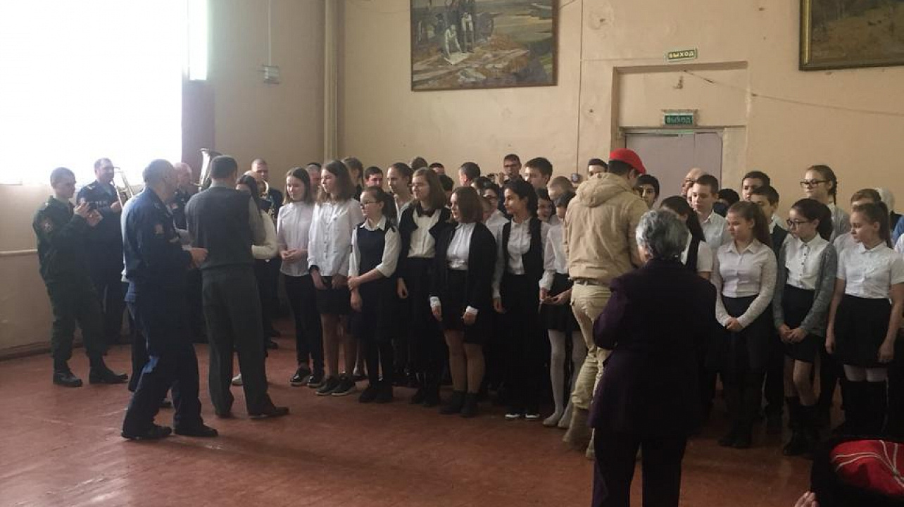Ученики казачьих классов вступили в «Юнармию»