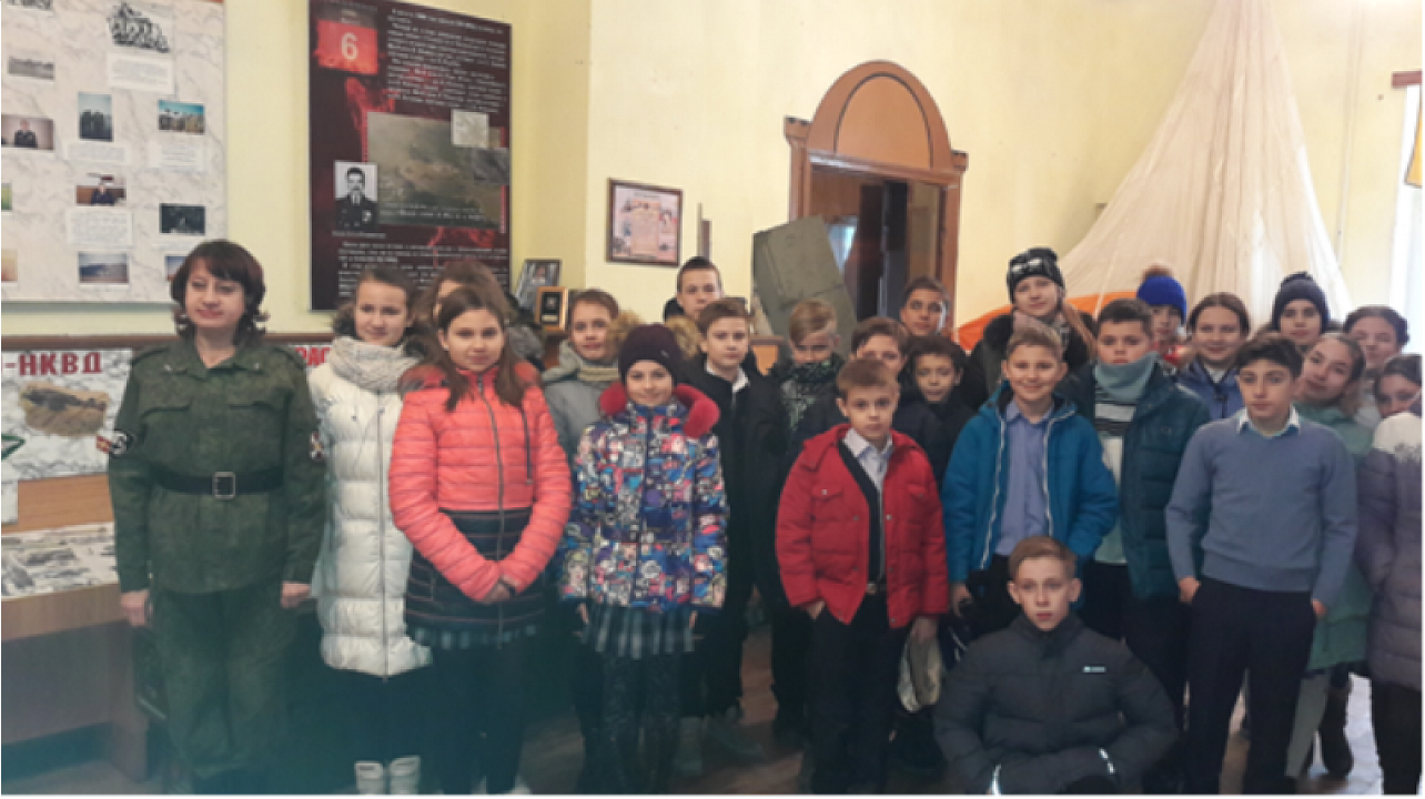 Учащиеся школы № 10 побывали на экскурсии в музее войсковой части №3692