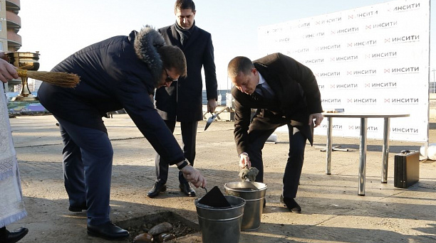 В Краснодаре заложили символический камень в основание нового детского сада в строящемся микрорайоне