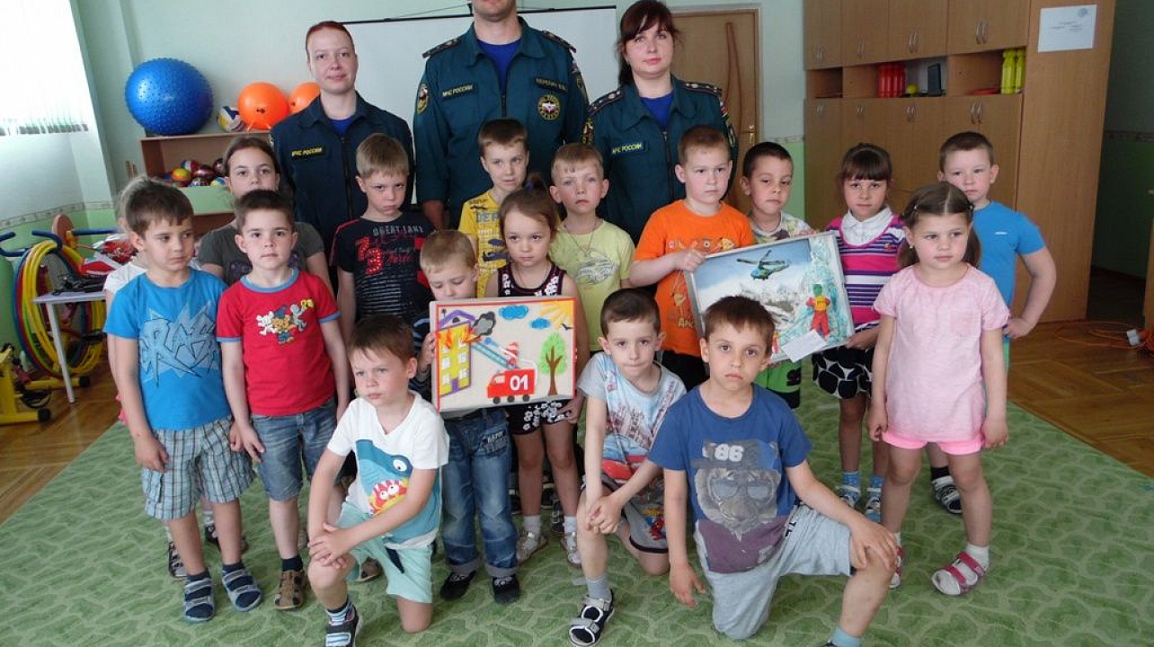 В детском саду Западного округа прошло занятие по пожарной безопасности