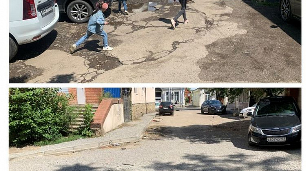 Начался ремонт подъездного участка по ул. Гудимы