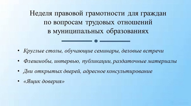В Краснодаре пройдёт неделя правовой грамотности по вопросам трудовых отношений