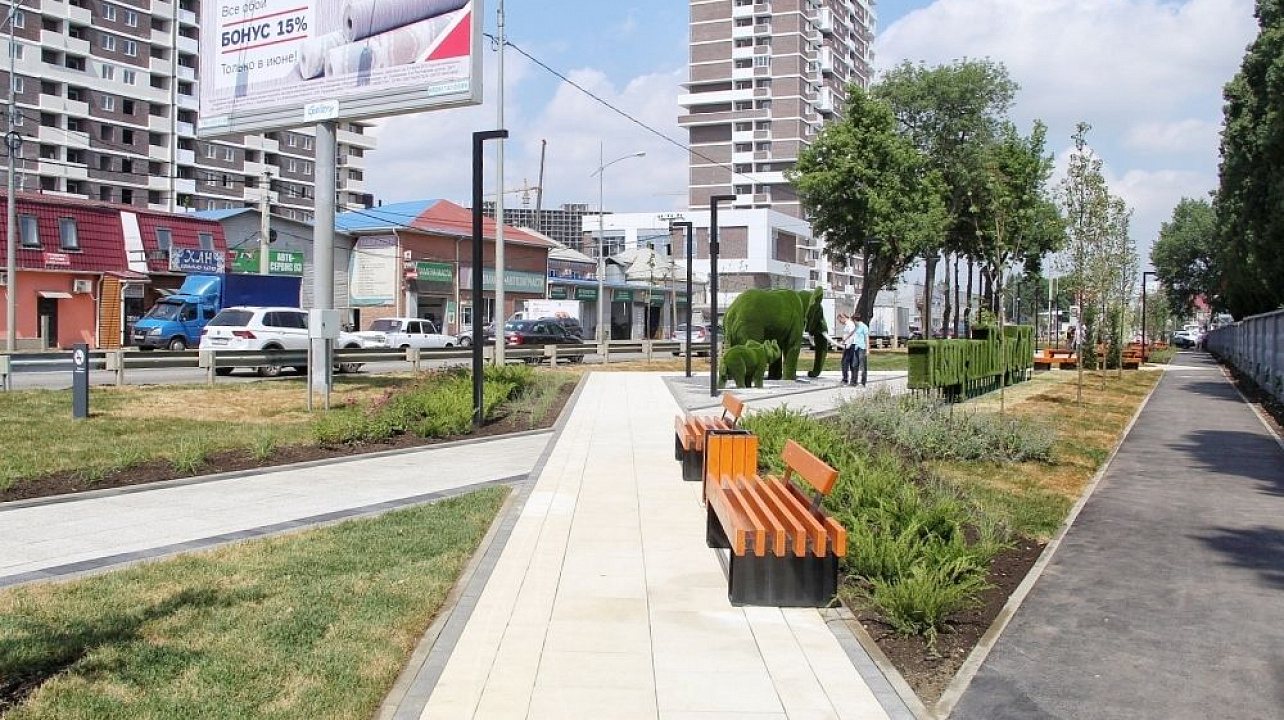 В Карасунском округе открыли бульвар «Бородинский»