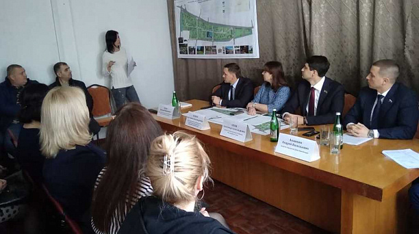 В станице Старокорсунской Краснодара представили проект благоустройства сквера Прохладного