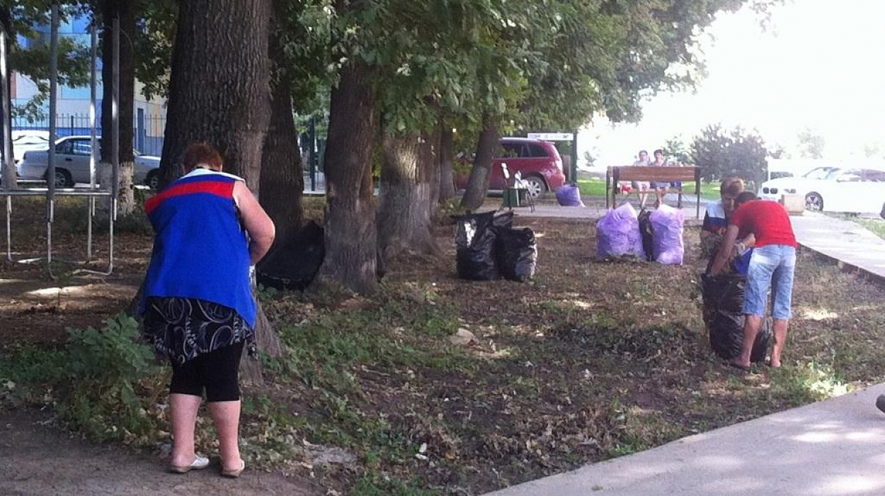 На Дубовой аллее по улице Героя Яцкова жители провели масштабный субботник