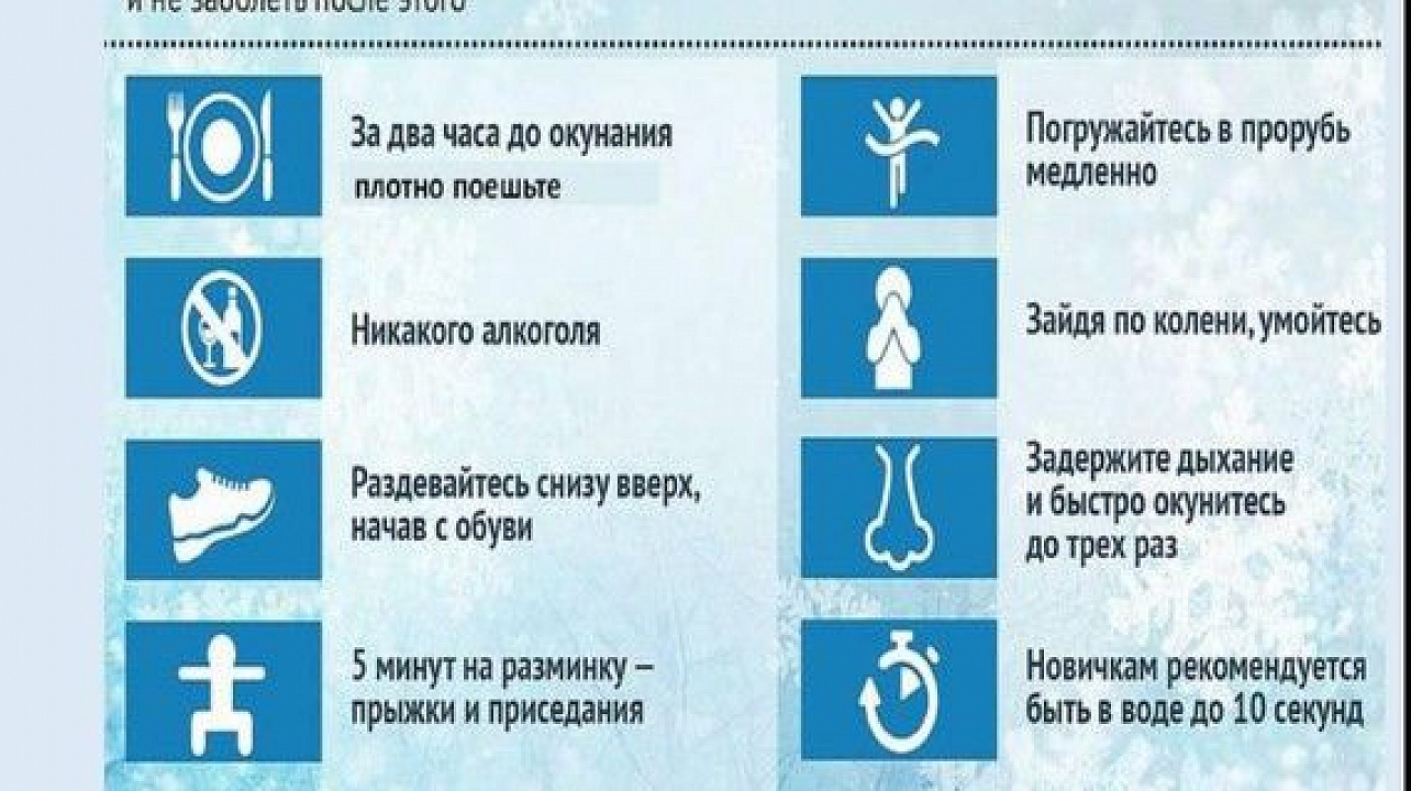 Правила безопасности при Крещенских купани